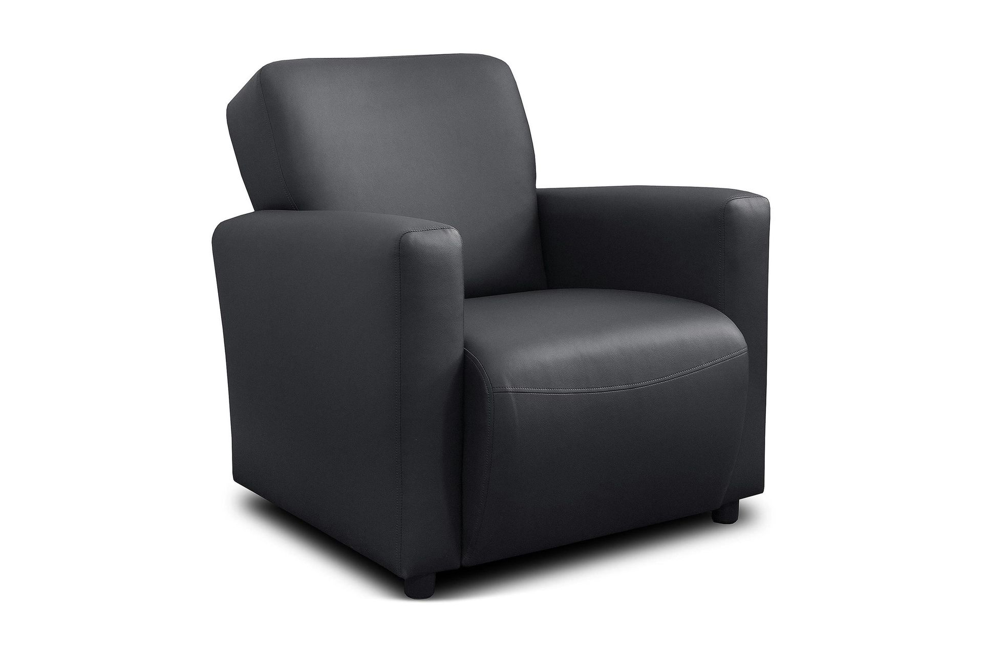 Aston Lenestol Bonded Leather - Svart