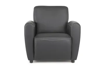 Aston Lenestol Bonded Leather - Svart - Møbler - Stoler & lenestoler - Lenestoler - Lenestol skinn