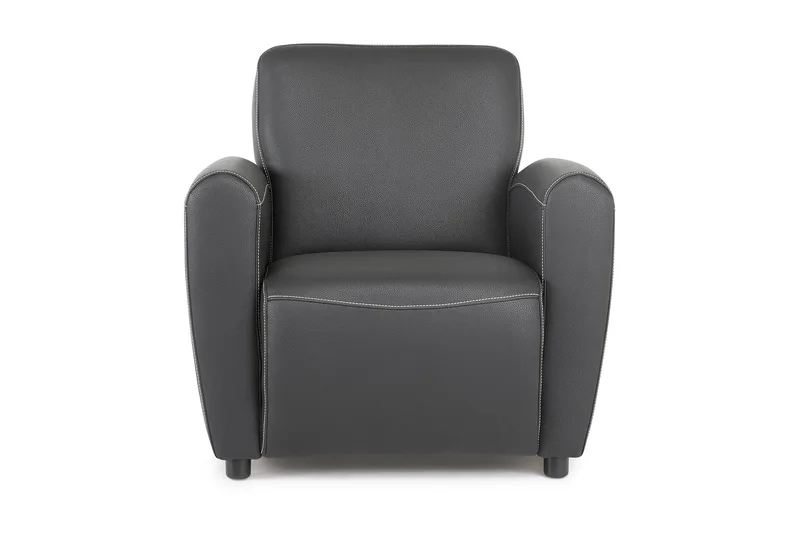 Aston Lenestol Bonded Leather - Svart - Møbler - Stoler & lenestoler - Lenestoler - Lenestol skinn