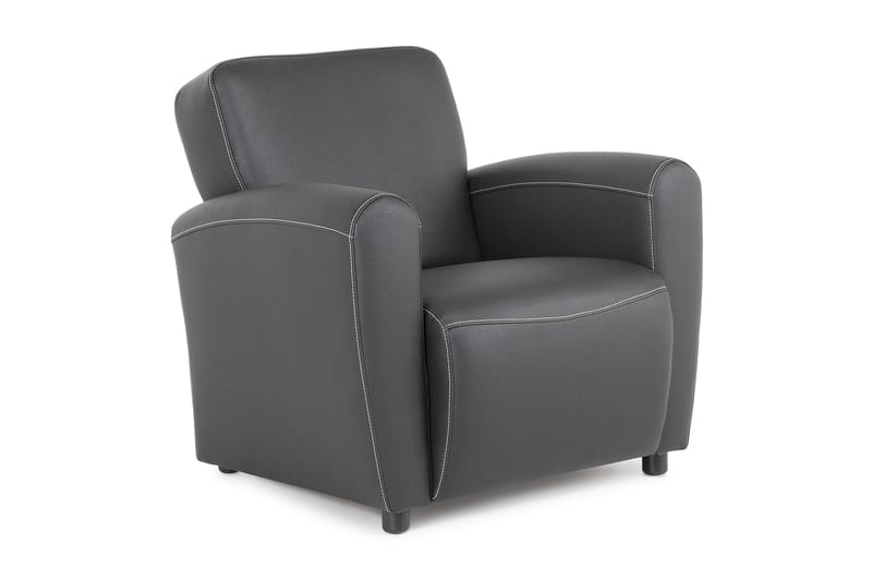 Aston Lenestol Bonded Leather - Svart - Møbler - Stoler & lenestoler - Lenestoler - Lenestol skinn