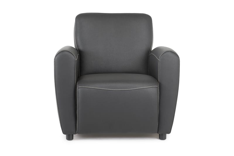 Aston Lenestol Bonded Leather - Svart - Møbler - Stoler & lenestoler - Lenestoler - Lenestol skinn