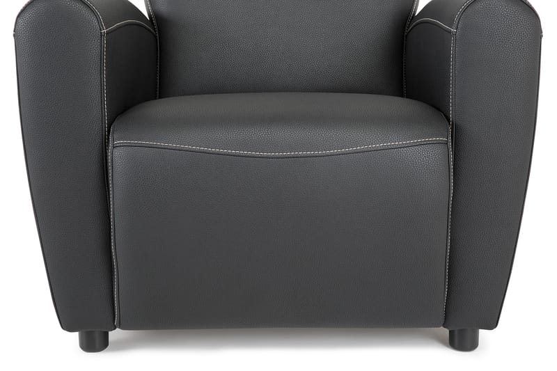 Aston Lenestol Bonded Leather - Svart - Møbler - Stoler & lenestoler - Lenestoler - Lenestol skinn