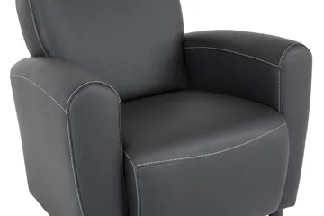 Aston Lenestol Bonded Leather - Svart - Møbler - Stoler & lenestoler - Lenestoler - Lenestol skinn