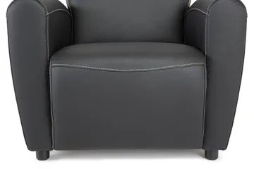 Aston Lenestol Bonded Leather - Svart - Møbler - Stoler & lenestoler - Lenestoler - Lenestol skinn
