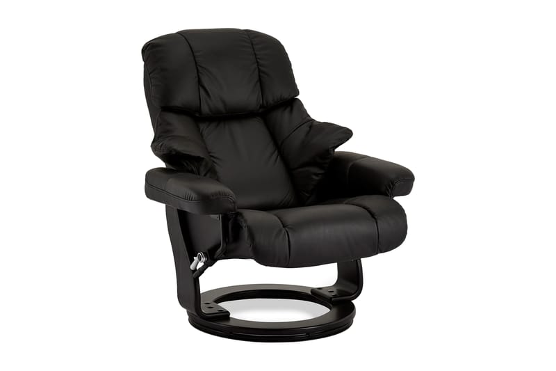 Crown Recliner Svart Matt Lær - Møbler - Stoler & lenestoler - Lenestoler - Lenestol skinn