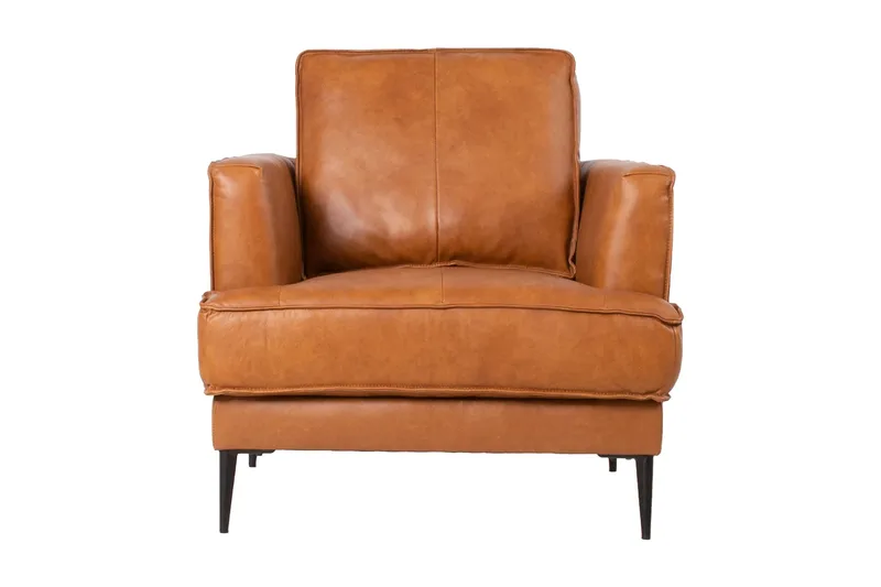 Leo Lenestol Lysebrun - Møbler - Stoler & lenestoler - Lenestoler - Lenestol skinn