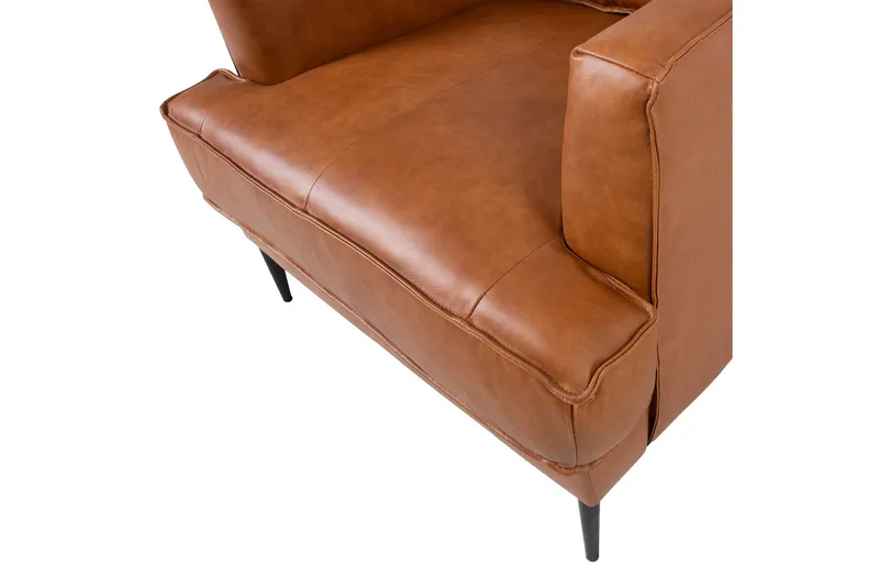 Leo Lenestol Lysebrun - Møbler - Stoler & lenestoler - Lenestoler - Lenestol skinn