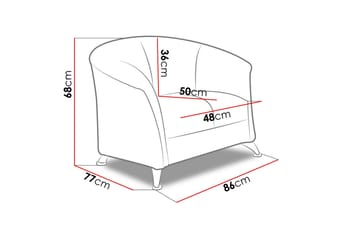 Olier Lenestol 86x77x68 cm - Møbler - Stoler & lenestoler - Lenestoler - Lenestol skinn