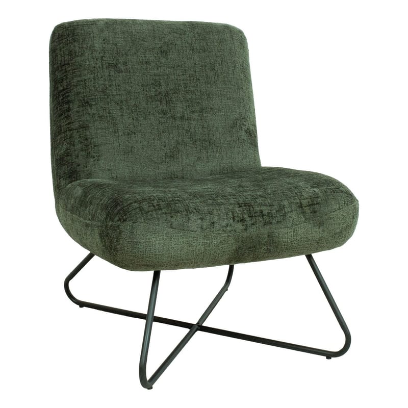 Slipperstol HOME4YOU Farica Mosegrønn - Mosegrønn - Møbler - Stoler & lenestoler - Lenestoler - Lenestoler uten armlene