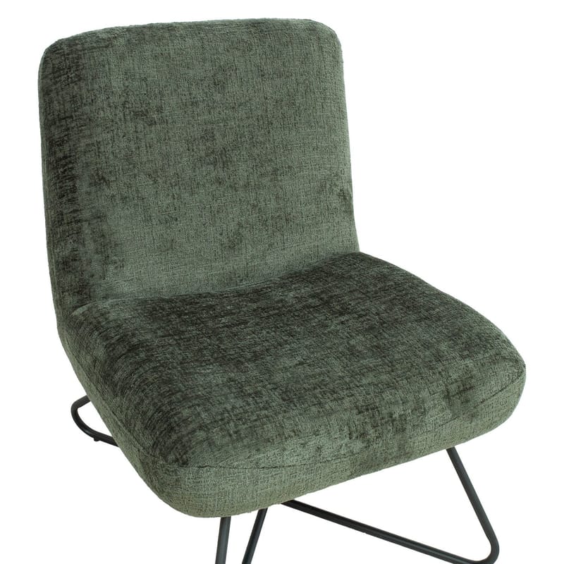 Slipperstol HOME4YOU Farica Mosegrønn - Mosegrønn - Møbler - Stoler & lenestoler - Lenestoler - Lenestoler uten armlene