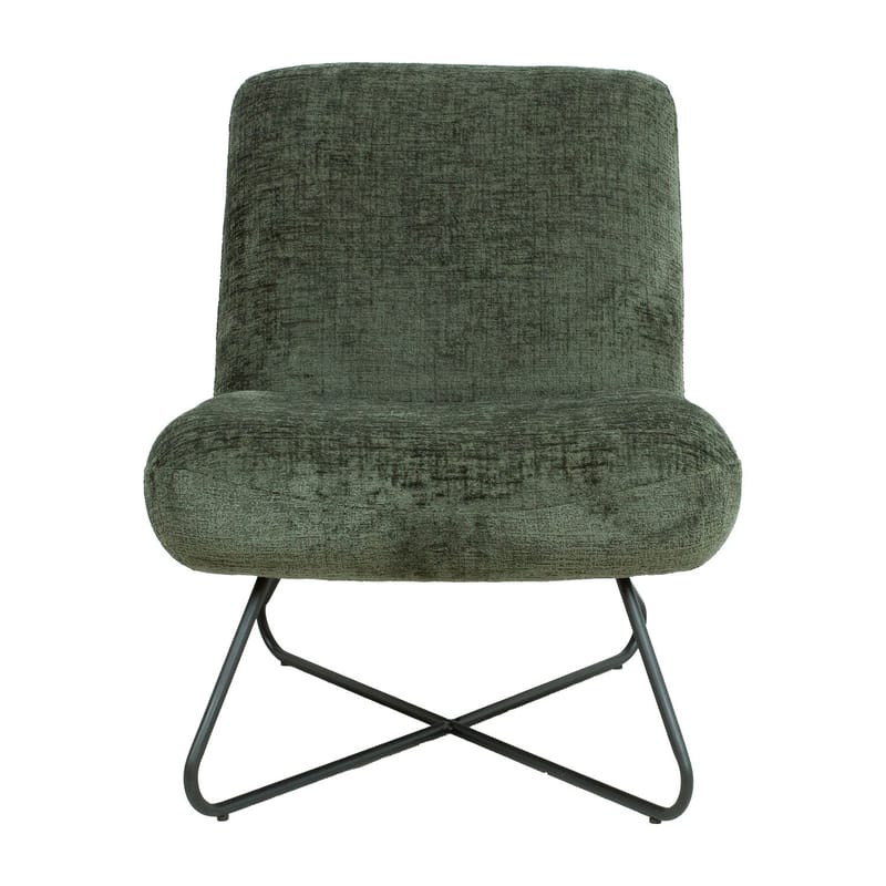Slipperstol HOME4YOU Farica Mosegrønn - Mosegrønn - Møbler - Stoler & lenestoler - Lenestoler - Lenestoler uten armlene
