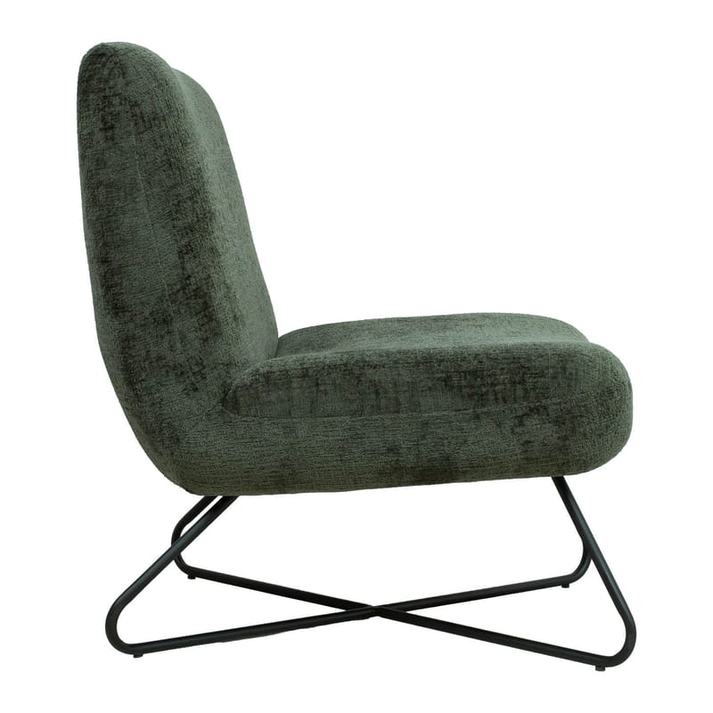 Slipperstol HOME4YOU Farica Mosegrønn - Mosegrønn - Møbler - Stoler & lenestoler - Lenestoler - Lenestoler uten armlene