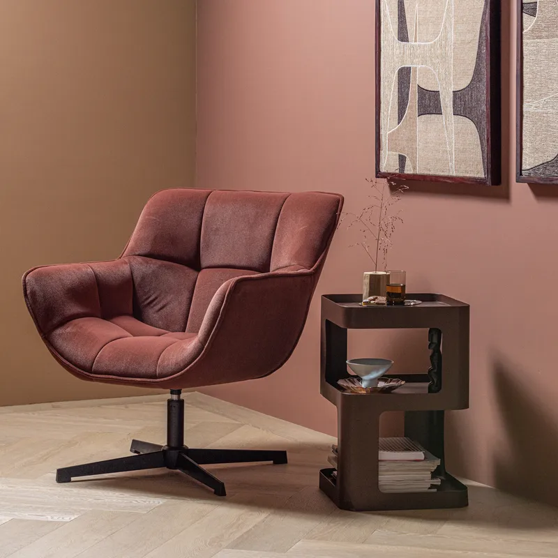 Snurrestol Wibo - Vinrød - Møbler - Stoler & lenestoler - Lenestoler