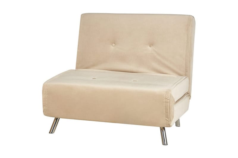 Sovesofa Farris - Beige, Sølv - Møbler - Stoler & lenestoler - Lenestoler - Sovestol