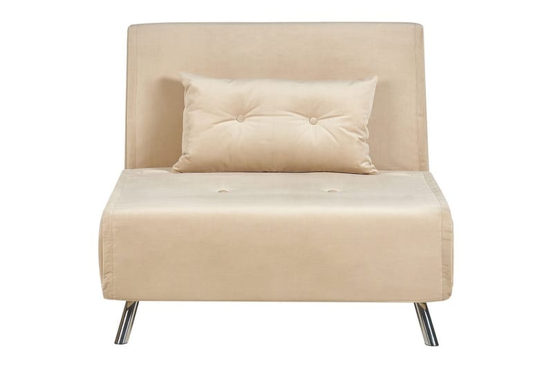 Sovesofa Farris - Beige, Sølv - Møbler - Stoler & lenestoler - Lenestoler - Sovestol