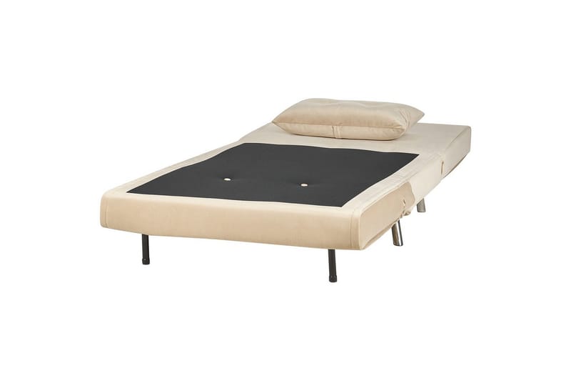 Sovesofa Farris - Beige, Sølv - Møbler - Stoler & lenestoler - Lenestoler - Sovestol