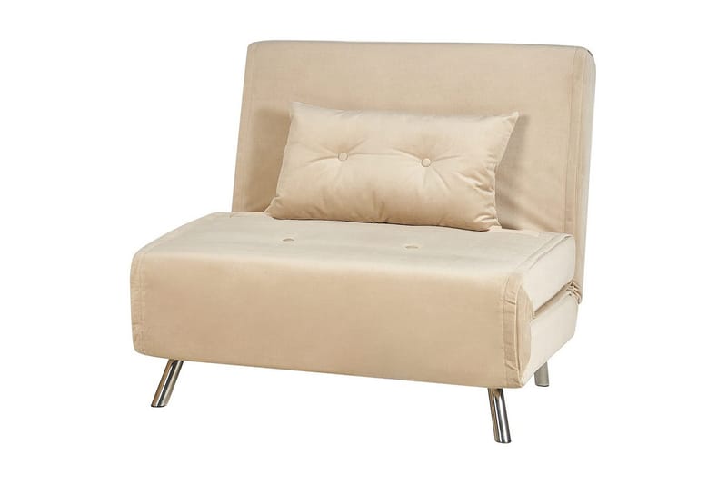 Sovesofa Farris - Beige, Sølv - Møbler - Stoler & lenestoler - Lenestoler - Sovestol