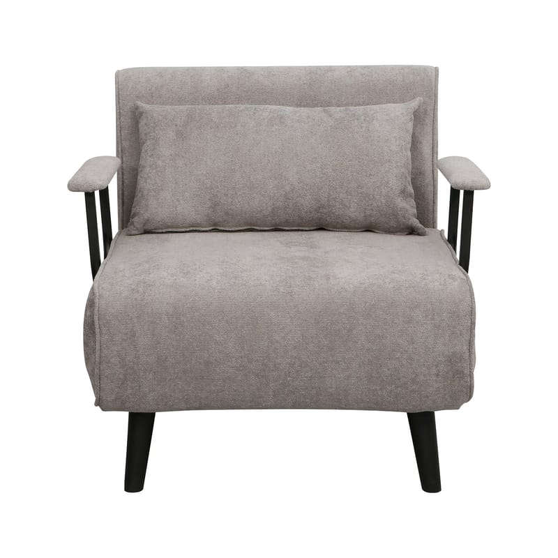 Sovesofa-lenestol HOME4YOU Hannes 76,5x84x81 cm grå - grå - Møbler - Stoler & lenestoler - Lenestoler - Sovestol