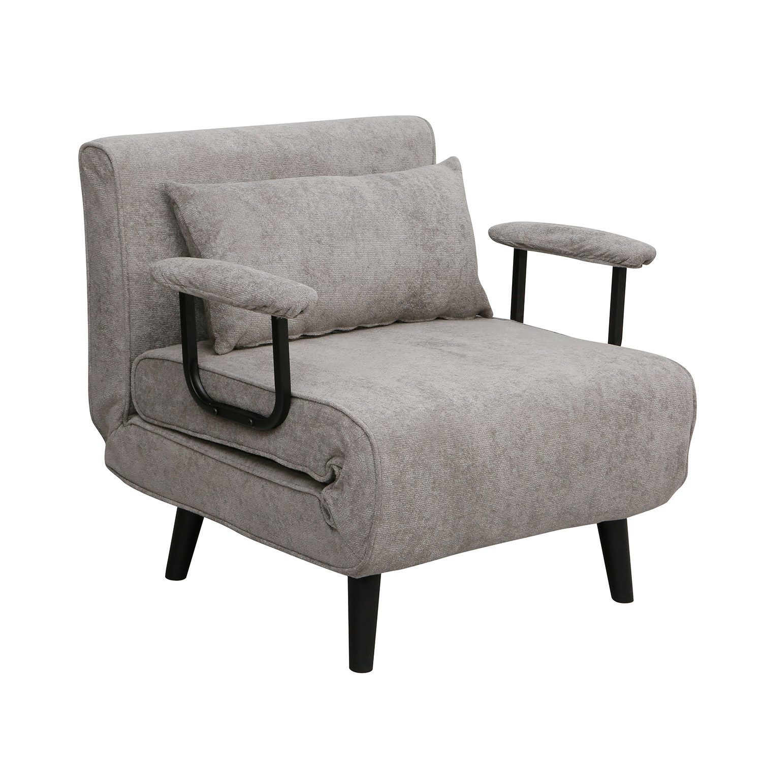 Sovesofa-lenestol HOME4YOU Hannes 76,5x84x81 cm grå - grå