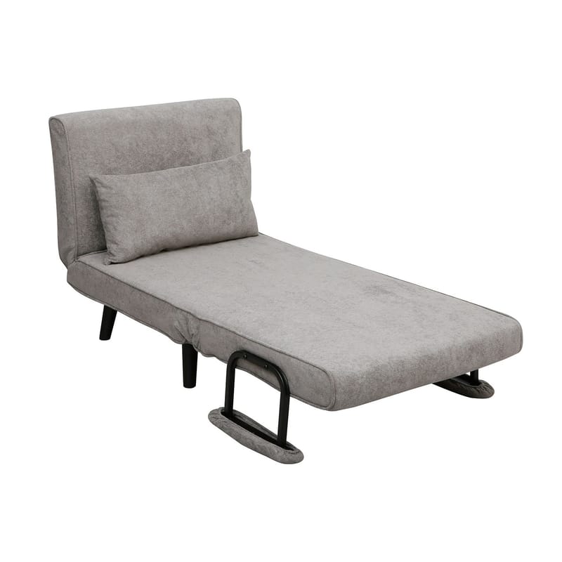 Sovesofa-lenestol HOME4YOU Hannes 76,5x84x81 cm grå - grå - Møbler - Stoler & lenestoler - Lenestoler - Sovestol