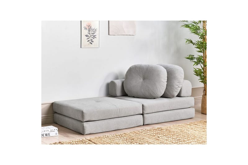 Sovesofa Olden - Grå/polyester, 81x182 cm - Møbler - Stoler & lenestoler - Lenestoler - Sovestol