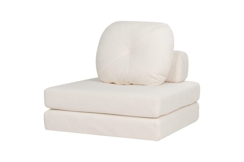 Sovesofa Olden - Hvit/Bouclé, 81x182 cm - Møbler - Stoler & lenestoler - Lenestoler - Sovestol