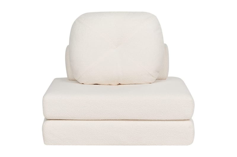 Sovesofa Olden - Hvit/Bouclé, 81x182 cm - Møbler - Stoler & lenestoler - Lenestoler - Sovestol