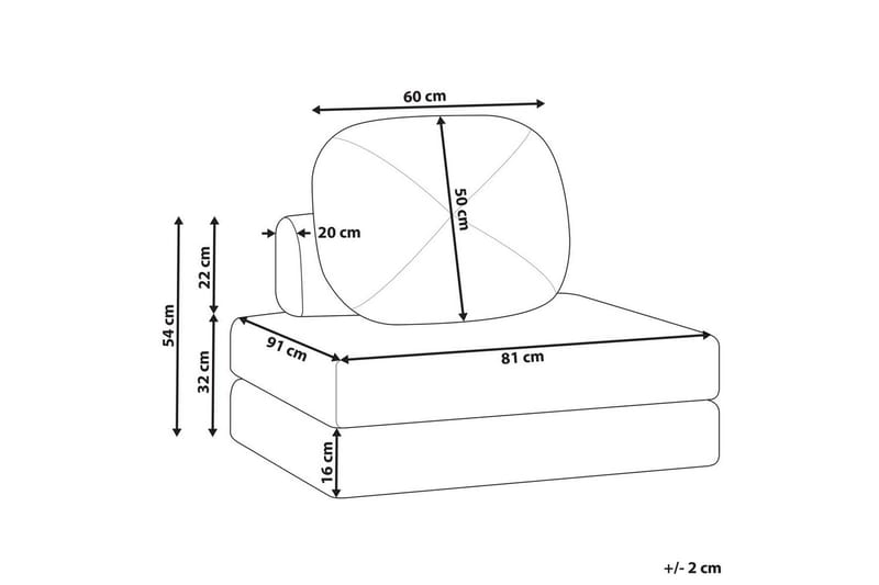 Sovesofa Olden - Hvit/Bouclé, 81x182 cm - Møbler - Stoler & lenestoler - Lenestoler - Sovestol
