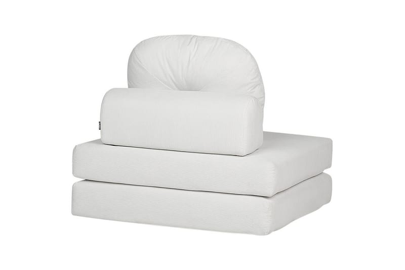 Sovesofa Olden - Hvit/Manchesterstoff, 81x182 cm - Møbler - Stoler & lenestoler - Lenestoler - Sovestol