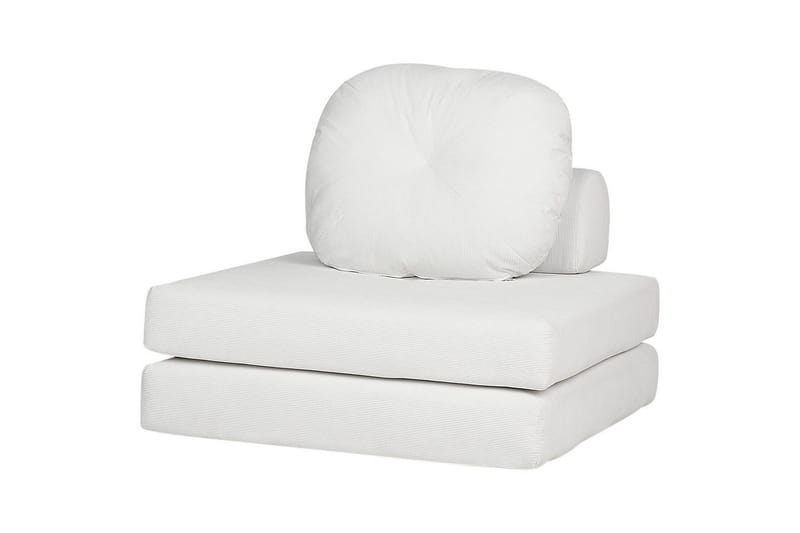 Sovesofa Olden - Hvit/Manchesterstoff, 81x182 cm - Møbler - Stoler & lenestoler - Lenestoler - Sovestol