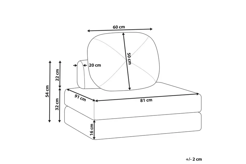 Sovesofa Olden - Hvit/Manchesterstoff, 81x182 cm - Møbler - Stoler & lenestoler - Lenestoler - Sovestol