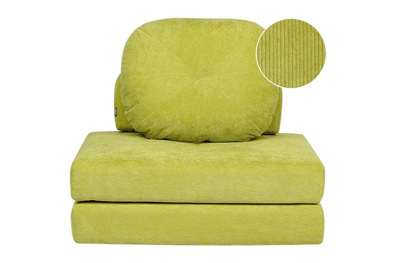 Sovesofa Olden - Lysegrønn/Manchesterstoff, 81x182 cm - Møbler - Stoler & lenestoler - Lenestoler - Sovestol