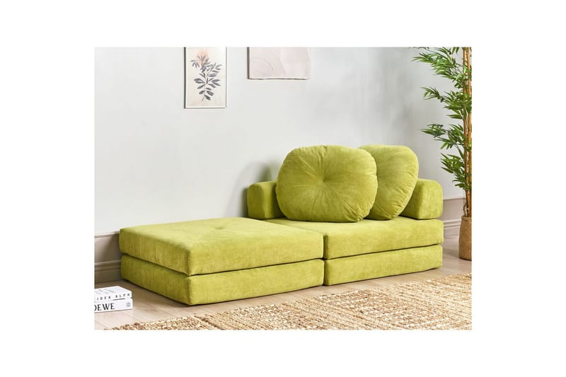 Sovesofa Olden - Lysegrønn/Manchesterstoff, 81x182 cm - Møbler - Stoler & lenestoler - Lenestoler - Sovestol