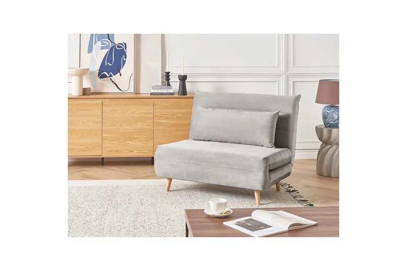 Sovesofa Setten - Grå, lyst tre - Møbler - Stoler & lenestoler - Lenestoler - Sovestol