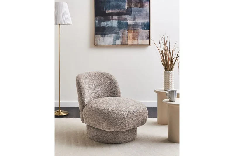 Svingbar lenestol Aylo - Beige - Møbler - Stoler & lenestoler - Lenestoler - Lenestoler uten armlene