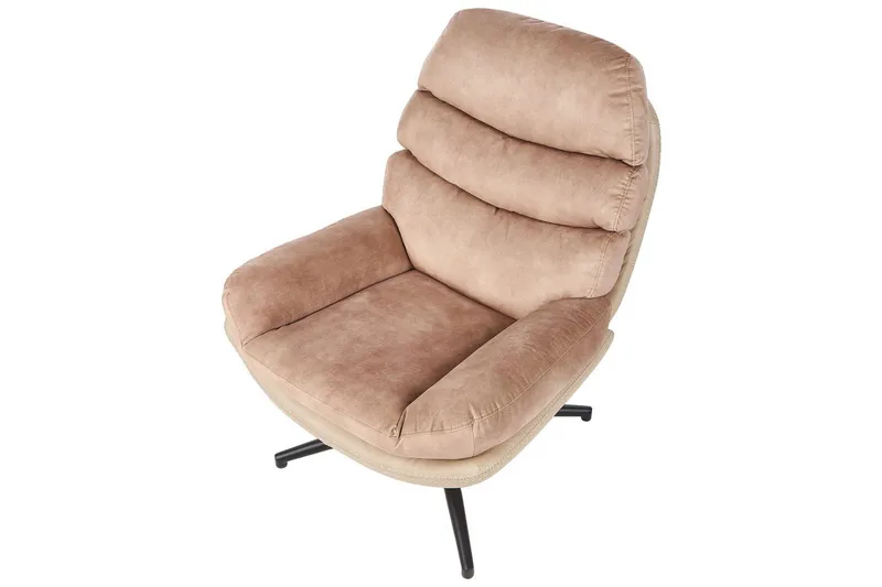 Svingbar lenestol Eide - Beige, svart - Møbler - Stoler & lenestoler - Lenestoler - Lenestoler uten armlene