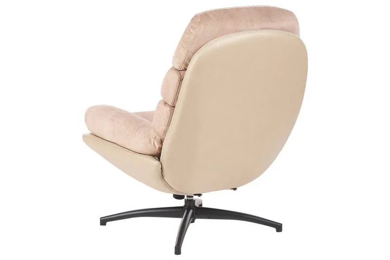 Svingbar lenestol Eide - Beige, svart - Møbler - Stoler & lenestoler - Lenestoler - Lenestoler uten armlene