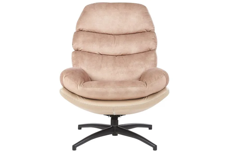 Svingbar lenestol Eide - Beige, svart - Møbler - Stoler & lenestoler - Lenestoler - Lenestoler uten armlene