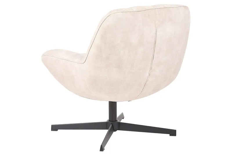 Svingbar lenestol Lia - Beige, svart - Møbler - Stoler & lenestoler - Lenestoler - Lenestoler uten armlene