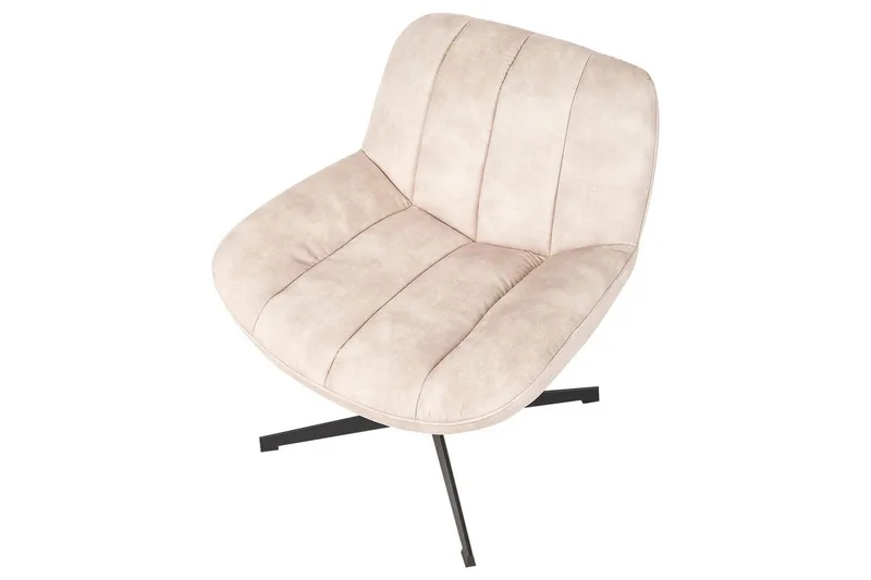 Svingbar lenestol Lia - Beige, svart - Møbler - Stoler & lenestoler - Lenestoler - Lenestoler uten armlene