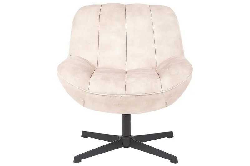 Svingbar lenestol Lia - Beige, svart - Møbler - Stoler & lenestoler - Lenestoler - Lenestoler uten armlene