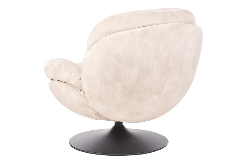 Svingbar lenestol Nolvik - Beige, svart - Møbler - Stoler & lenestoler - Lenestoler - Lenestoler uten armlene