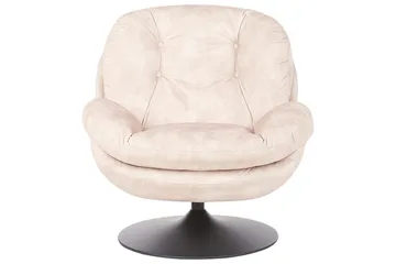 Svingbar lenestol Nolvik - Beige, svart - Møbler - Stoler & lenestoler - Lenestoler - Lenestoler uten armlene