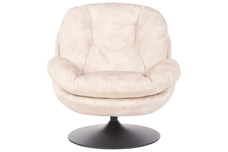 Svingbar lenestol Nolvik - Beige, svart - Møbler - Stoler & lenestoler - Lenestoler - Lenestoler uten armlene