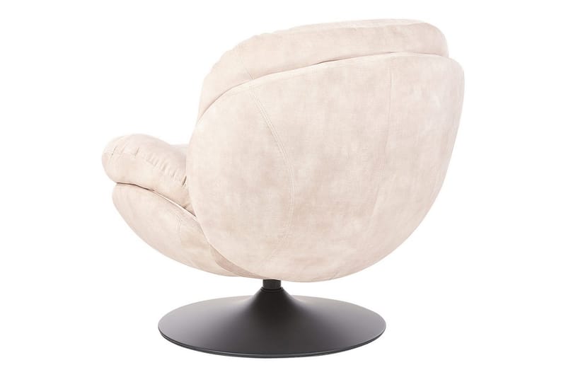 Svingbar lenestol Nolvik - Beige, svart - Møbler - Stoler & lenestoler - Lenestoler - Lenestoler uten armlene