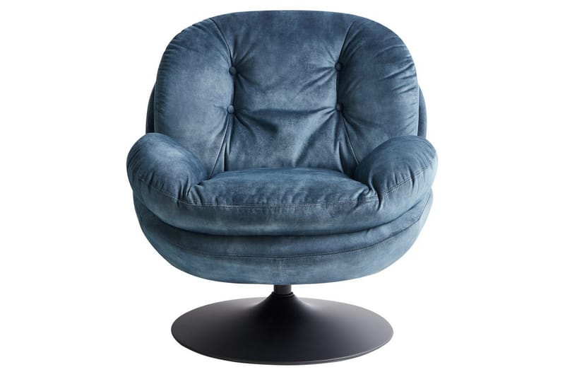 Svingbar lenestol Nolvik - Blå, Svart - Møbler - Stoler & lenestoler - Lenestoler - Lenestoler uten armlene