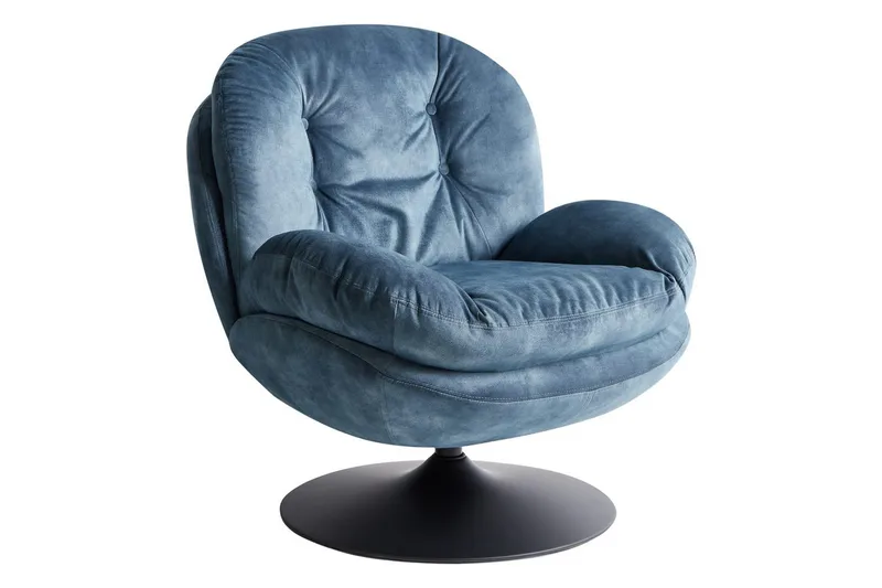 Svingbar lenestol Nolvik, Blå, Svart