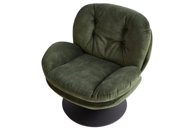 Svingbar lenestol Nolvik - Grønn, Svart, Grønn, svart - Møbler - Stoler & lenestoler - Lenestoler - Lenestoler uten armlene