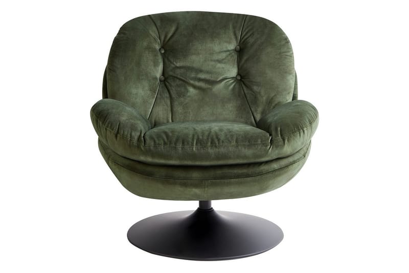 Svingbar lenestol Nolvik - Grønn, Svart, Grønn, svart - Møbler - Stoler & lenestoler - Lenestoler - Lenestoler uten armlene