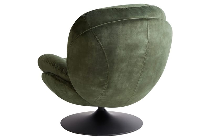 Svingbar lenestol Nolvik - Grønn, Svart, Grønn, svart - Møbler - Stoler & lenestoler - Lenestoler - Lenestoler uten armlene